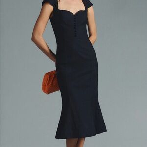 Anthropologie Cap Sleeve Midi Dress